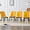 4Yellow,Grey,Black, variant on TesNus Dining Chairs 35 inch Two Tone White Dark Gray Faux Leather Sturdy Black Metal Legs Set of 4 Kitchen Dining Room