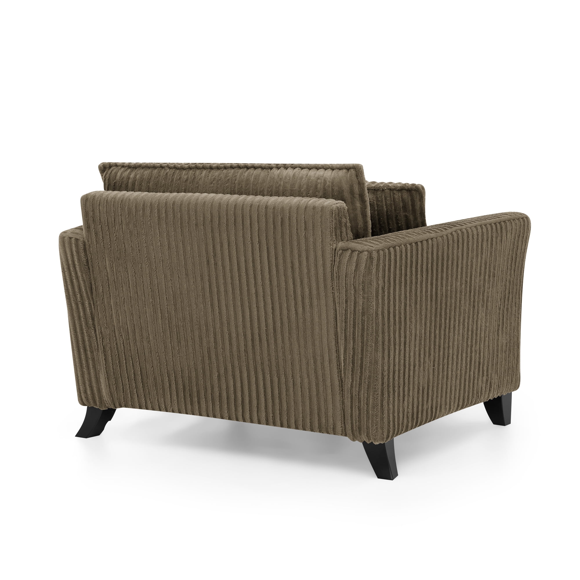 Leumius Accent Chair Armchair,Comfy Upholstered Single Sofa Chair with 2 Pillow for Living Room,Bedroom,Brown