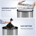 thumbnail image 3 of Bigacc 13 Gallon(50 L) Kitchen Trash Can with Touch-Free & Motion Sensor, Automatic Stainless-Steel Garbage Can, Anti-Fingerprint Mute Designed Trash Bin Brushed Stainless Steel, 3 of 9