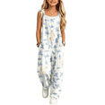 thumbnail image 2 of Coerni Floral Jumpsuits for Girl Summer Lightweight Casual Spaghetti Strap Overalls Harems Suspender Pants with Pockets, 2 of 4