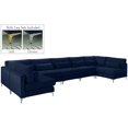 thumbnail image 2 of Meridian Furniture Julia Navy Velvet Modular Sectional (7 Boxes), 2 of 2