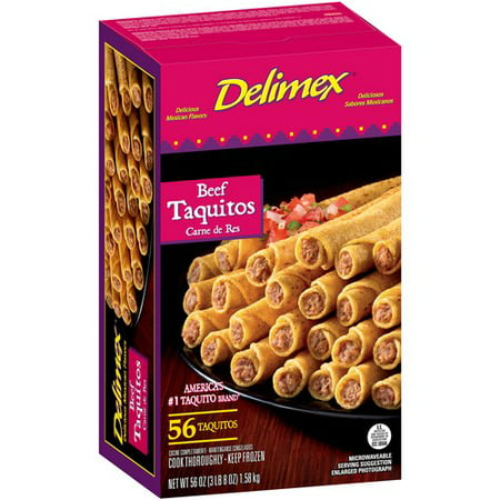 Delimex Beef Taquitos, 56 ct, 56 oz - Walmart.com