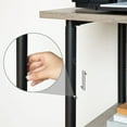 thumbnail image 4 of HOOBRO 3-Tier Under Desk Printer Stand Height Adjustable on Wheels Kitchen Carts Gray BG03PS01, 4 of 8