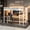 White, variant on Morufur Twin Loft Bed with L-shaped Desk and Storage Space for Bedroom, Heavy Duty Metal Bed with Stairs, Continuous Belt Railing, No Spring Box Needed, White