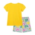 thumbnail image 3 of HILEELANG Little Girl Easter Summer Short Outfits Cotton CrewNeck Yellow Animals Short Sleeve Playwear 2PC Sets 6Years, 3 of 5