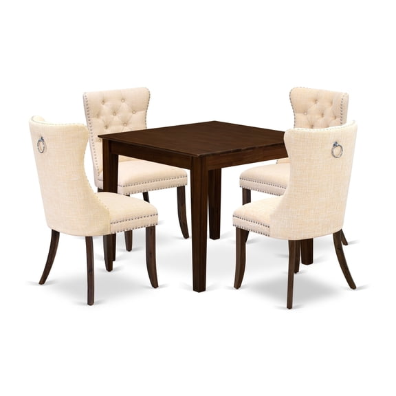 East West Furniture 5 Piece Modern Dining Table Set