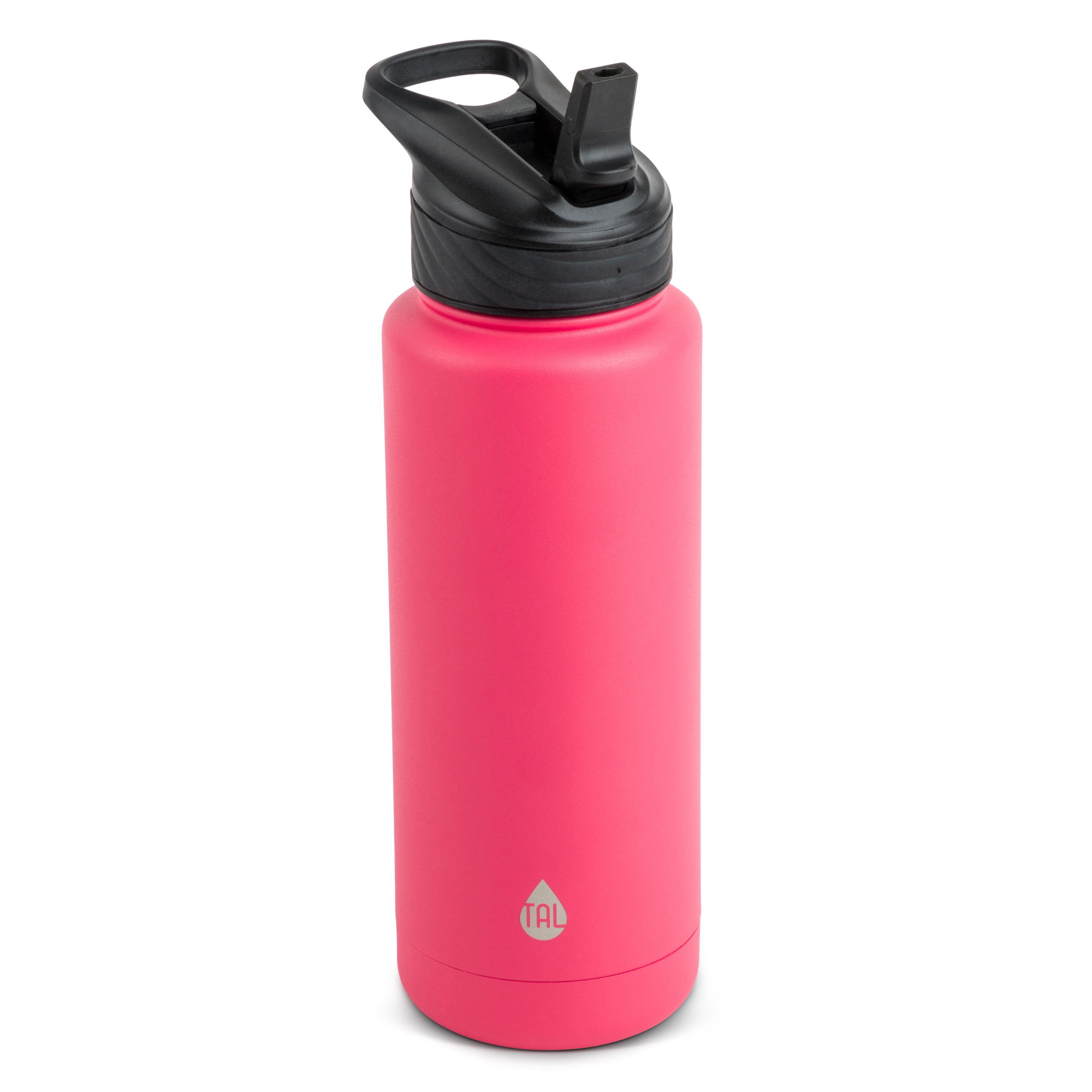 TAL Stainless Steel Water Bottle Bundle, 9 Piece Set, 40 fl oz, 24 fl oz, 18 fl oz, Pink, Flower and White