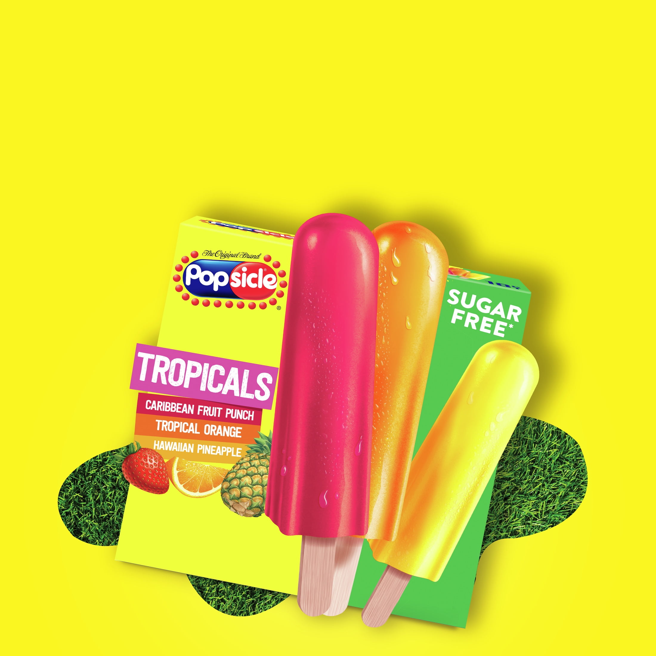 Popsicle Tropicals Ice Pops Frozen Ice Pops With only 15 Calories 29.7 oz, 18 Count