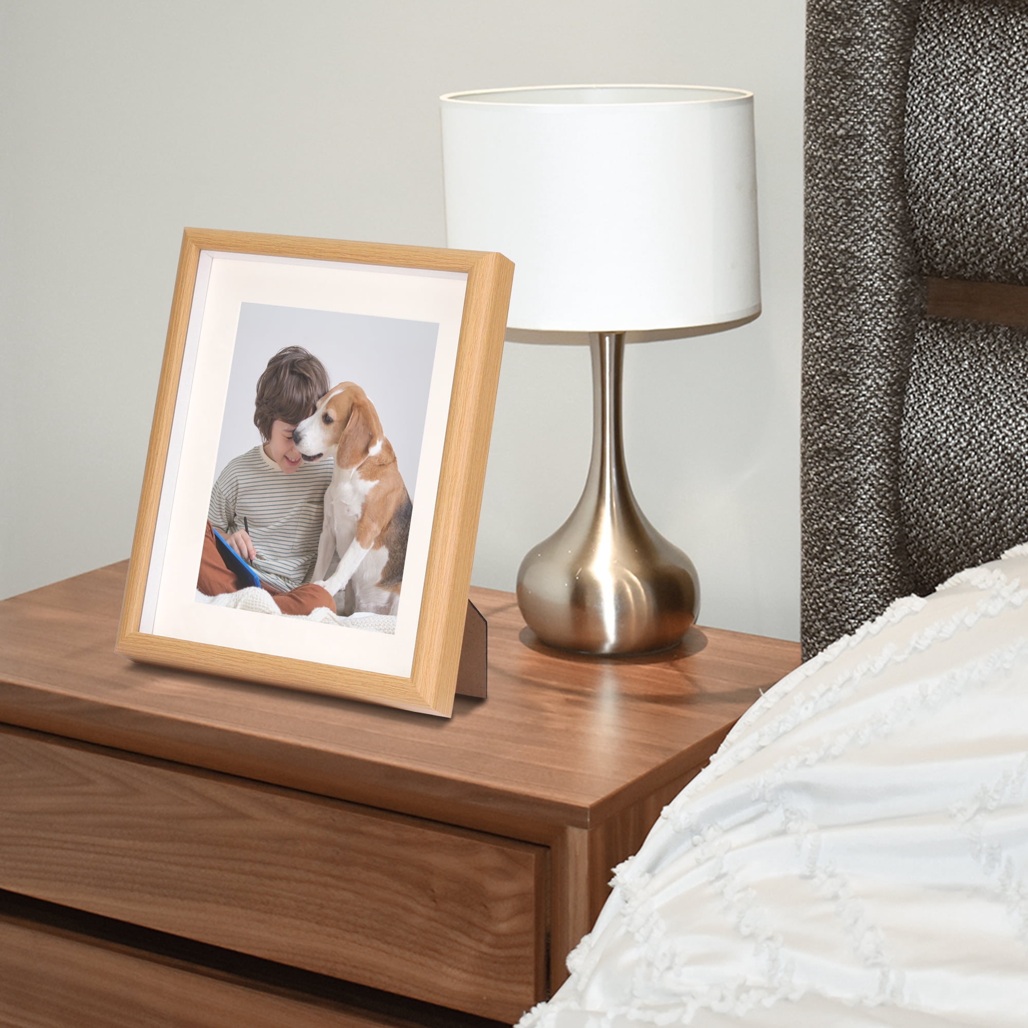 Unique Bargains 2 Packs Picture Frames Wood Grain Color 4x6