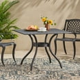 thumbnail image 2 of Al Fresco 39" Patio Bistro Table, Square Cast Aluminum Outdoor Dining Retro Side Table, Bronze, 2 of 6