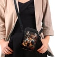 thumbnail image 4 of HELLHERO American Flag Deer Crossbody Sling Bags with Double Deck for Casual Use, 4 of 7
