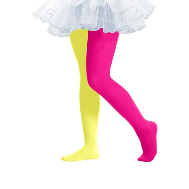 Cowsor Toddler Girls Dancing Tights Double Color in One Footed Velvet Leggings Stockings Pantyhose