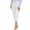 White, variant on Wyobmus Women High Waist Capri Pants Slim Straight Leg Pull On Dress Pants Stretchy Waist Front Pleated Capris Trousers Pants S-3X White