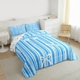 thumbnail image 3 of jejeloiu Blue White Bowtie Full Size Comforter Sets,Kawaii Bowknot Bow Bedding Sets For Girls Teens Reversible 3-Piece, 3 of 8