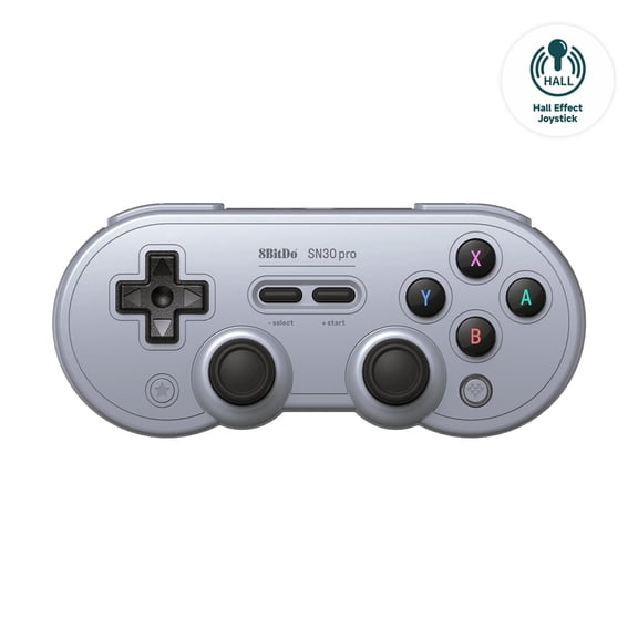 8Bitdo SN30 Pro Bluetooth Controller, Hall Effect Joystick Update, Compatible with Switch, PC, macOS, Android, Steam Deck & Raspberry Pi (Gray)