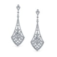 thumbnail image 3 of Bling Jewelry Womens Art Deco Fan Teardrop Crystal Dangle Chandelier Earrings, 3 of 5