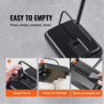 thumbnail image 5 of Carpet Sweeper, 7.87 in Sweeping, Floor Sweeper Manual Non Electric, 300 ml Dustbin Capacity with Comb for Home Office Rugs Hardwood Surfaces Wood Floors Laminate, Cleans Dust Pet Hair, 5 of 5