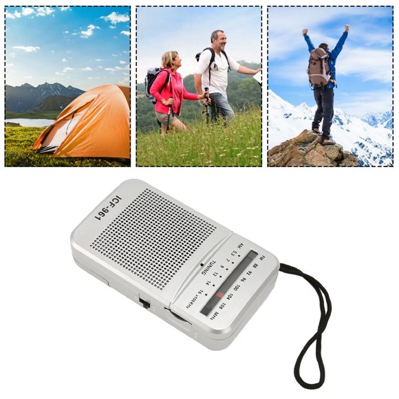 Portable Radio, AM FM Radio High Sensitivity Double Waveband for Home