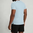 thumbnail image 4 of PNTUTB Summer Men's Casual Sports Solid Color Crew Neck Pullover Split Hem Loose Comfort Short Sleeve T Shirt, 4 of 6