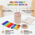 thumbnail image 3 of Wooden Learning Color Sorting Toys for 1 2 3 Toddlers Sensory Sorting Coin Box Toys for Toddlers 1-3 Fine Motor Skills Toys and Matching Games for 3-9 Kids Learning Toys, 3 of 8