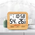 thumbnail image 5 of Termómetro de ambiente con indicador higrómetro con reloj incorporado y visualización de la hora para el hogar y la oficina, 5 of 5