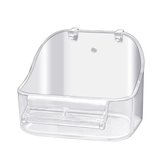 Bañera para pájaros colgante de acrílico, bañera para loros enjaulada para pájaros, accesorio para jaula para pájaros, bañera para bañera (1 unidad transparente)