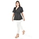 thumbnail image 2 of Blusa corte A Roman Fashion /Tallas Extras, 1710 (Negro) negro 36, 2 of 5