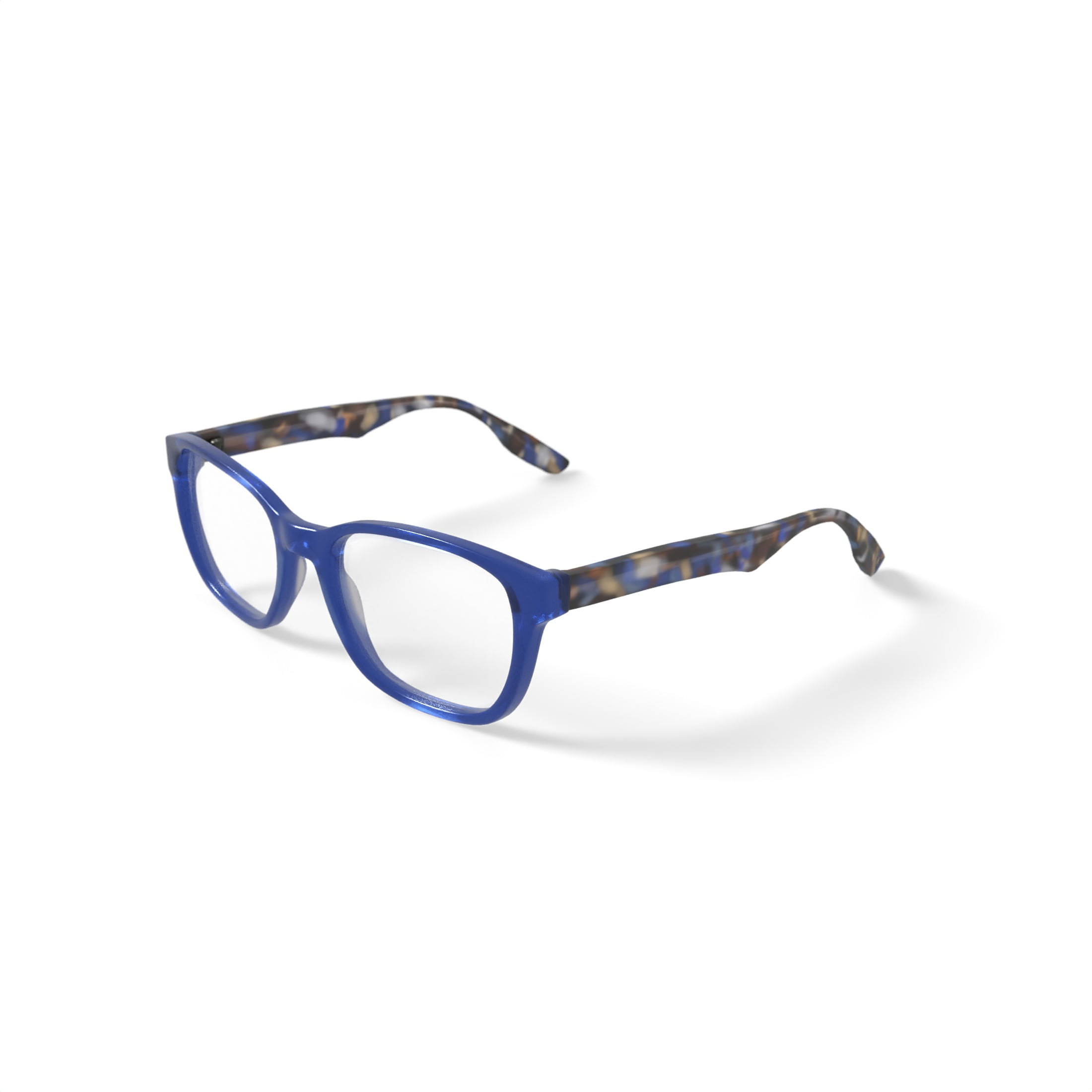 M America Women's MU208F Square Prescription Eyeglasses with Case, Crystal Blue