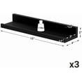thumbnail image 6 of Wall Shelves Set of 3, Wooden Floating Shelves 15-Inch Long, Black, 6 of 8