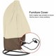 thumbnail image 4 of FlkwoH - Funda impermeable para silla colgante de mimbre de ratán para jardín, funda protectora para silla de huevo, funda de PVC de poliéster Oxford 210D, 4 of 5