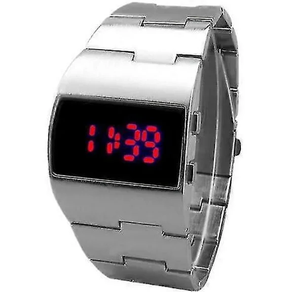 Fashion Led Digital Watch Men Nilitary Sports Watches Black Stainless Steel Big Wrist Multifunction Electronic Wristwatches Men