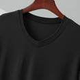 thumbnail image 7 of BiZtdJrK Mens Soft T Shirts Modal Short Sleeve V Neck Casual Summer Tee Tops Lightweight Loose Fit Pajama Tees Black XXXXXL, 7 of 7