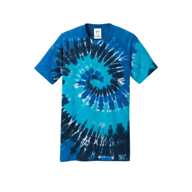 Gravity Threads Mens Tie-Dye Short-Sleeve T-Shirt - Ocean Rainbow - X-Large