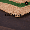 thumbnail image 2 of Jaipur Art And Craft Jute Beige with Green Border Carpet Rectangle Rectangle Area Rug (6x9 Sq ft), 2 of 7