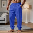 thumbnail image 2 of Hearthz Mens Joggers Lightweight Athletic Mens Lounge Pants Lightweight Breathable Cinch Bottom Sweat Pants for Mens with Pockets Dark Blue XXL, 2 of 9