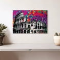 thumbnail image 2 of Elephant Stock Grunge Colosseum Wall Art - Horizontal Canvas Wall Art - Living Room Wall Decor - Architecture Canvas - Black And Pink Decor - 12" x 8", 2 of 8