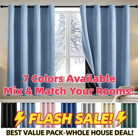 Blackout Curtains Panels for Living Room, 1 Panel, 50"*40", Microfiber Noise Reducing Thermal, Insulated Solid Ring Top, Blackout Window Drapes _ #01 _ Beige