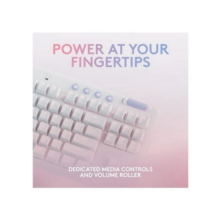 Logitech - G713 Aurora Collection TKL Wired Mechanical Clicky Switch Gaming Keyboard for PC/Mac with Palm Rest Included - White Mist