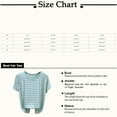 thumbnail image 3 of TODOZO Modal Striped T Shirts for Women Womens Short Sleeve Tops Striped Short Sleeved T Shirt for Women In Summer Worn Large Size To Show Off Weight. Half Sleeved Knitted Base Shirt, 3 of 7
