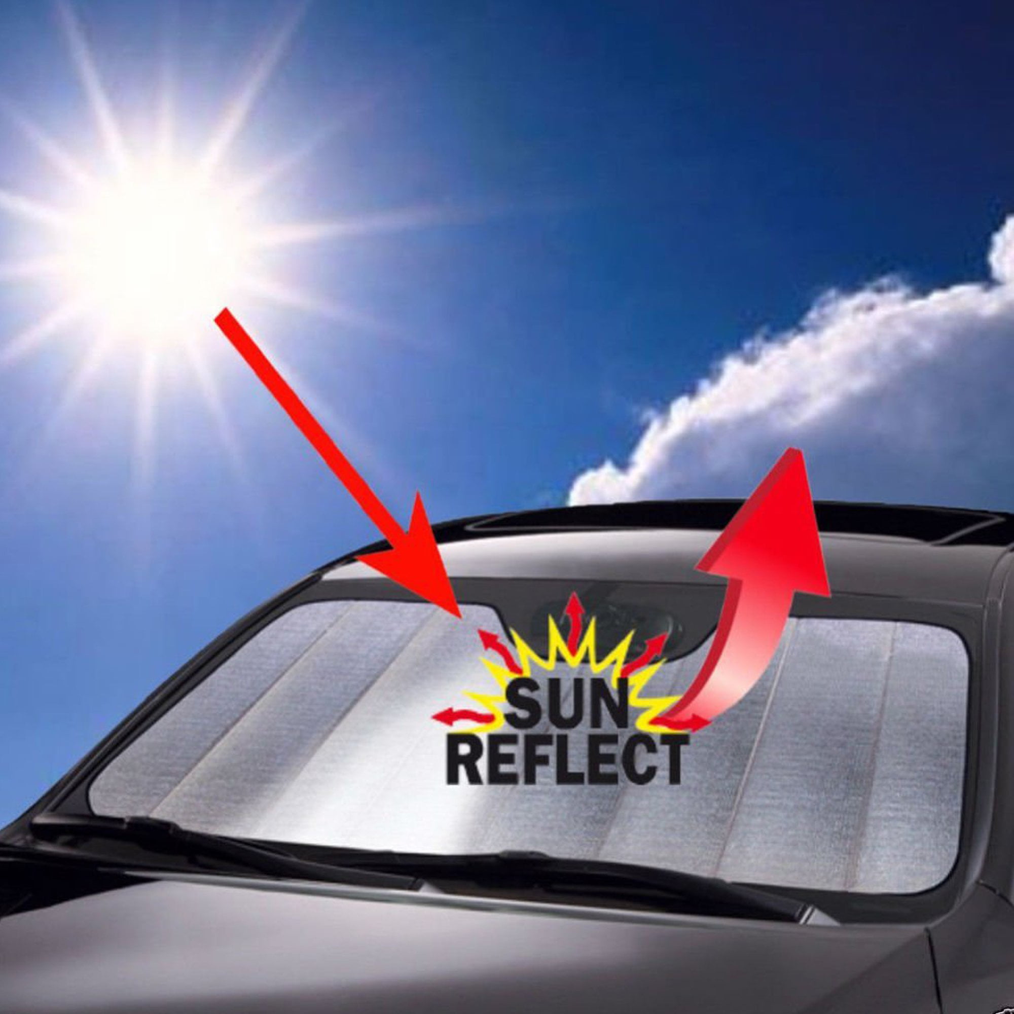 BNYD Car Windshield Sunshade Foldable Reflective Sun Visor