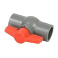 thumbnail image 2 of Válvula de bola de PVC de dos vías, compacta, con manija en T, válvula de cierre de agua, accesorio para tubería de suministro de agua fría, tanque de 9 centímetros, 2 of 8