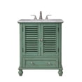 thumbnail image 3 of Elegant Decor Rhodes 30" Wood Single Bathroom Vanity in Vintage Mint Green, 3 of 15