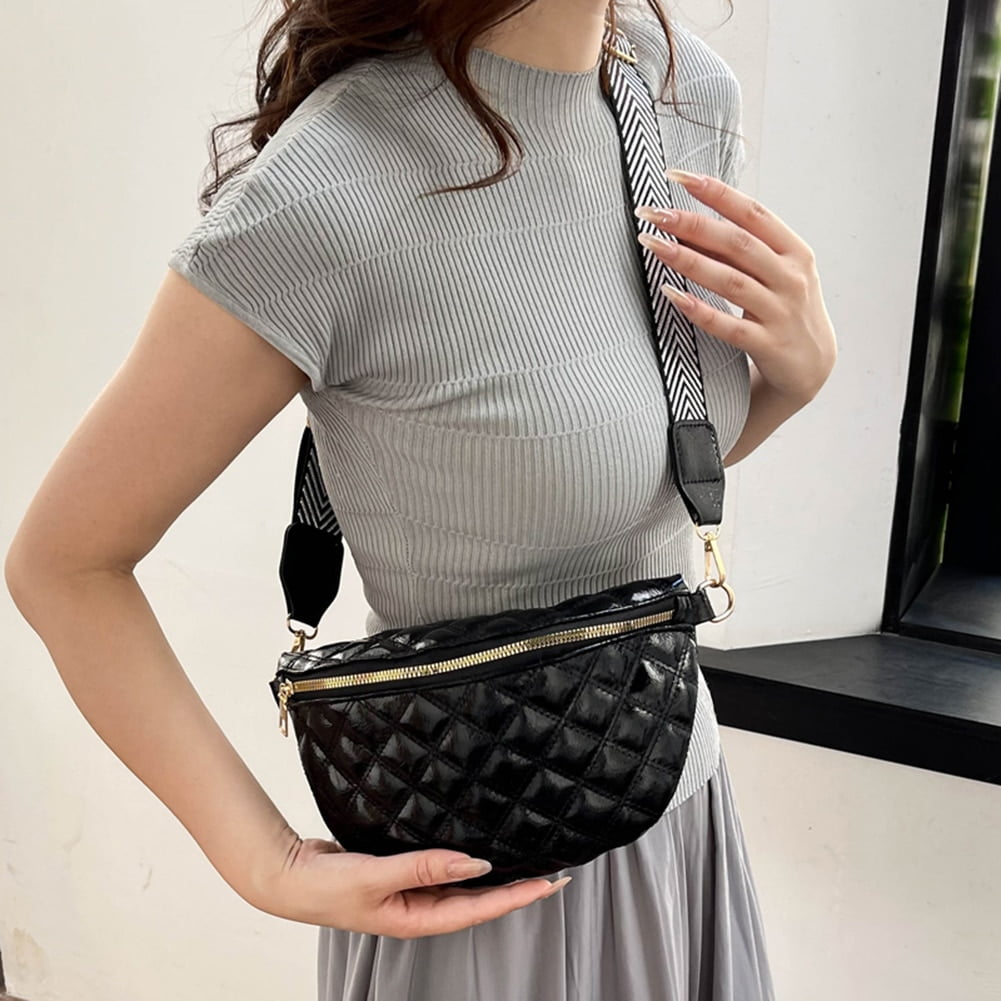 Designer Chest Bags for Women Banana Bag Female Waist Chest Fanny Pack Quilted Crossbody Shoulder Bags Half Moon Belt Bum Bag