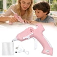 thumbnail image 3 of Hot Glue Gun Kit with 10 Glue Sticks,Fast Preheating Hot Melt,High Temp for School Crafts Diy Arts and Quick Home Repairs,Pink, 3 of 9