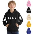 thumbnail image 2 of Qingpeng Boys Girls Cute Ghost Graphic Hoodie Long Sleeve Pullover Sweatshirt with Kangaroo Pocket, 2 of 5