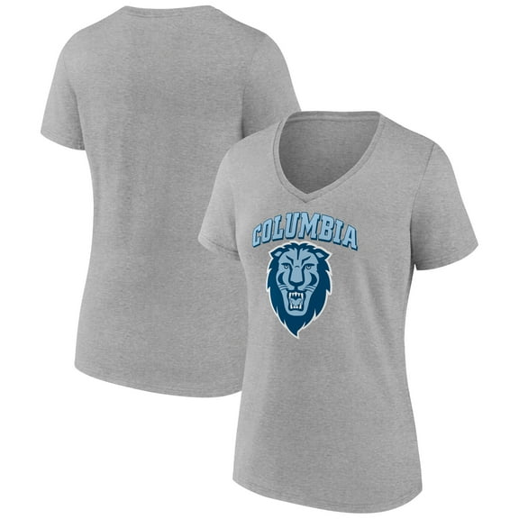 Women's Gray Columbia University Campus V-Neck T-Shirt