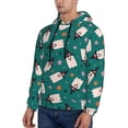 thumbnail image 3 of Fotbe Men's Hoodie with Halloween Ghosts Pattern - Kangaroo Pocket Pullover Hooded Sweatshirt, Perfect for Daily Wear, Travel, and Home-X-Large, 3 of 7