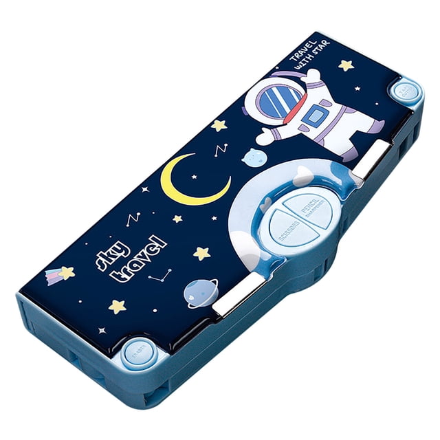 EARKITY Pop Up Pencil Cases, Large Capacity Pencil Box, Multifunctional Pencil Case with Compartment, Stationery Organizer Pencil Bag Comes with Pencil, Sharpener, Schedule, for Students School Supply