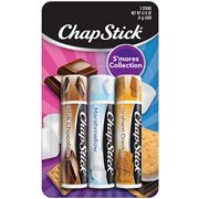 Angle View: ChapStick S'mores Collection Graham Cracker, Marshmallow and Milk Chocolate Flavored Lip Balm Tubes Variety Pack, Lip Care - 0.15 Oz (Pack of 3)