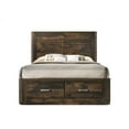 thumbnail image 3 of ACME Elettra Lit Grand avec Rangement en Noyer Rustique, 3 of 4